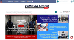 Desktop Screenshot of folhadolitoral.com.br