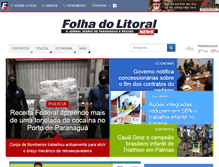 Tablet Screenshot of folhadolitoral.com.br